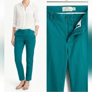 NWOT J. Crew Slim Fit Chino Emerald Green Size 2 - Casual/Office Style
